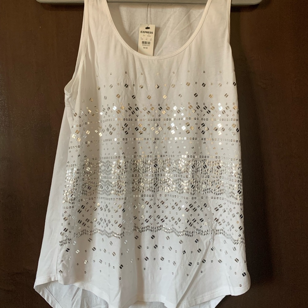 Express Size M sequin tank top